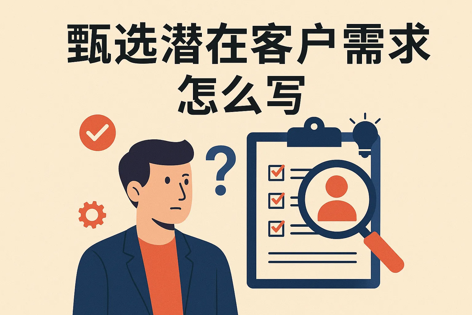 甄选潜在客户需求怎么写