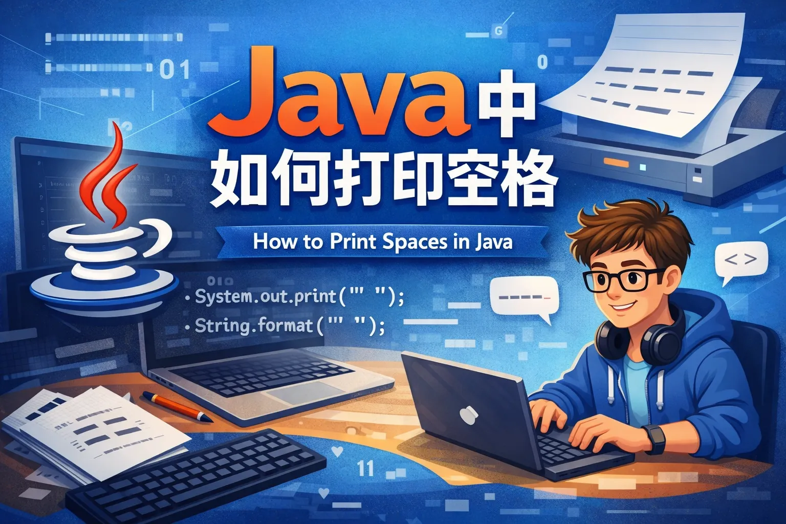 java中如何打印空格