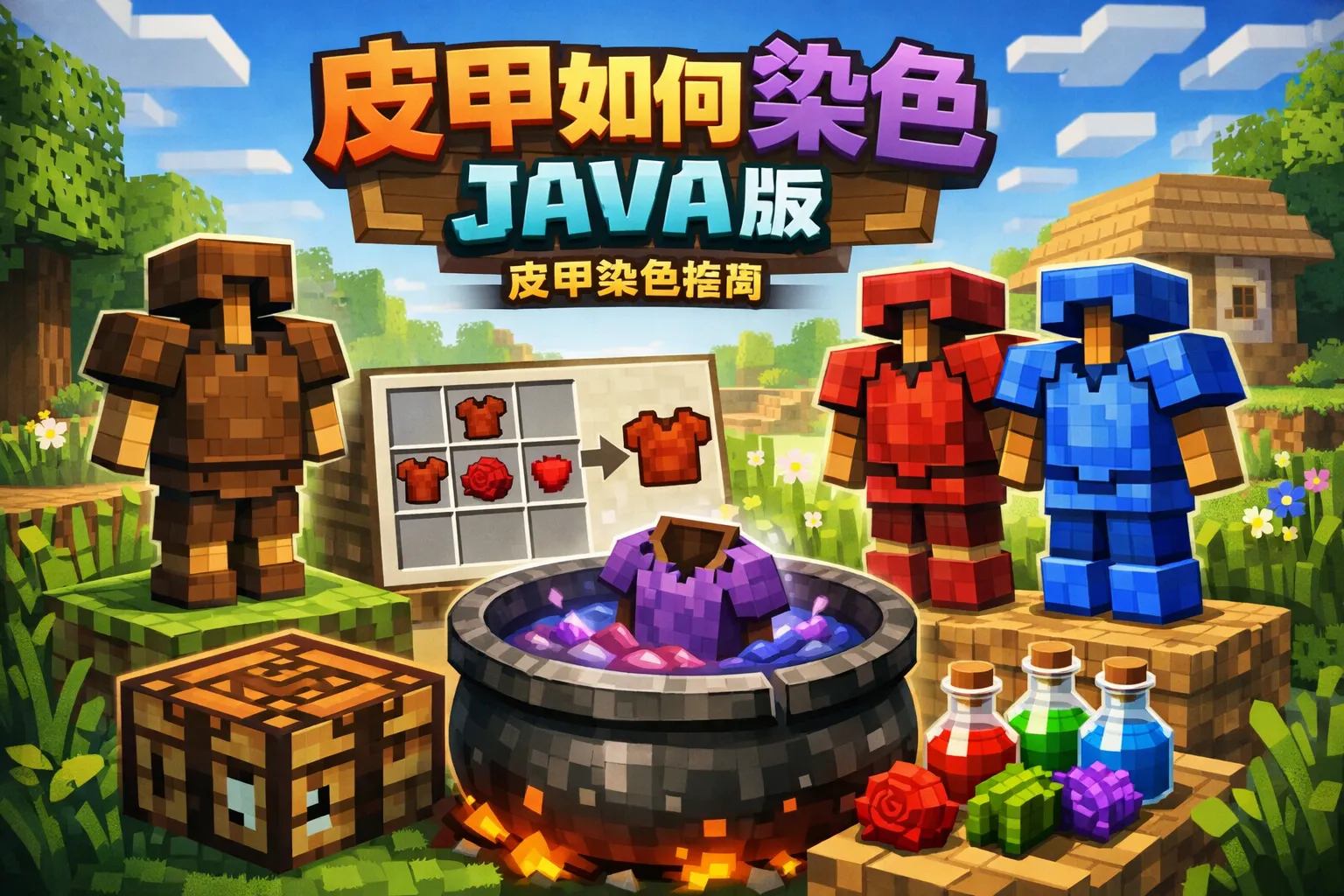 皮甲如何染色java版