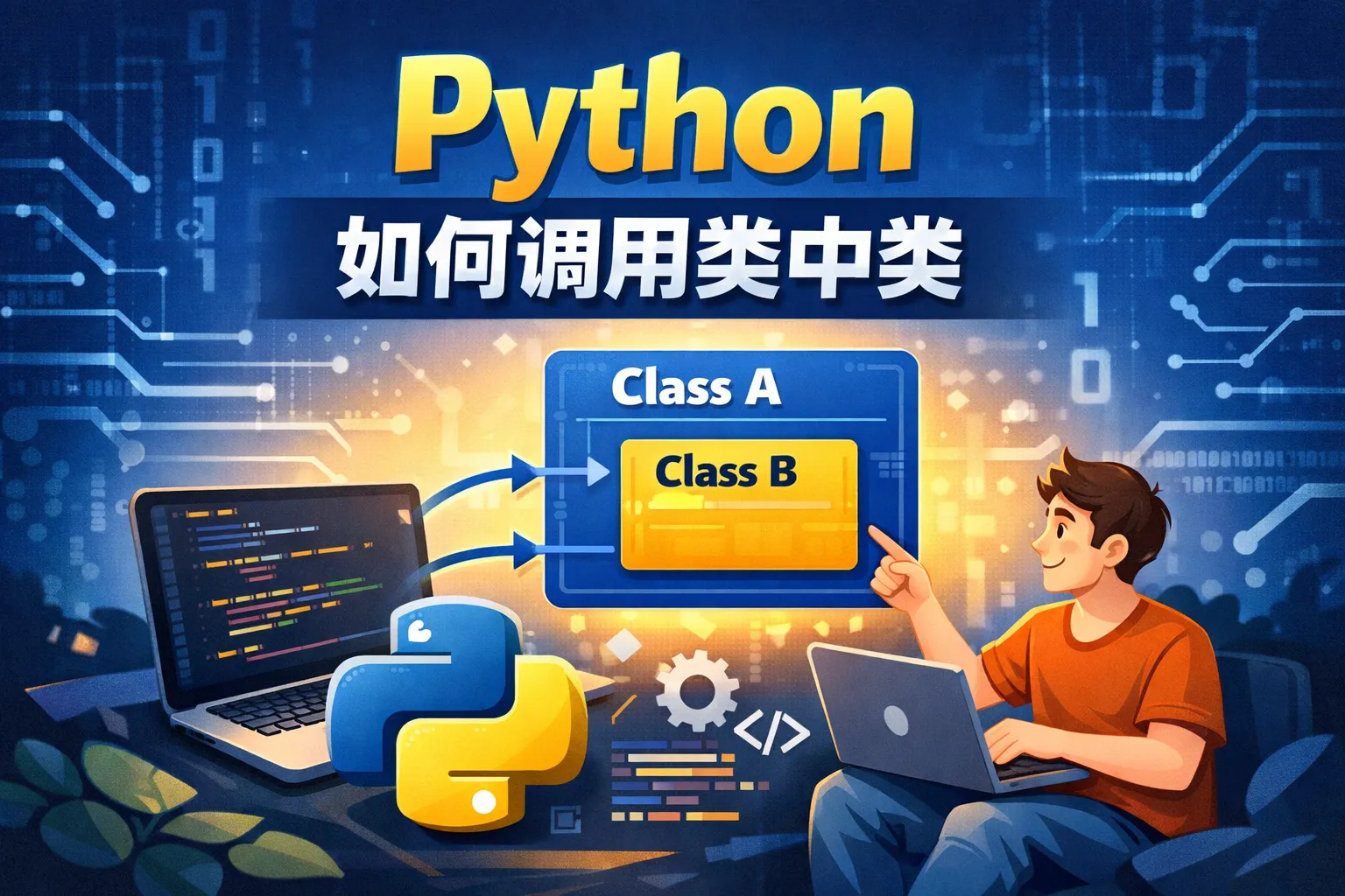 python如何调用类中类