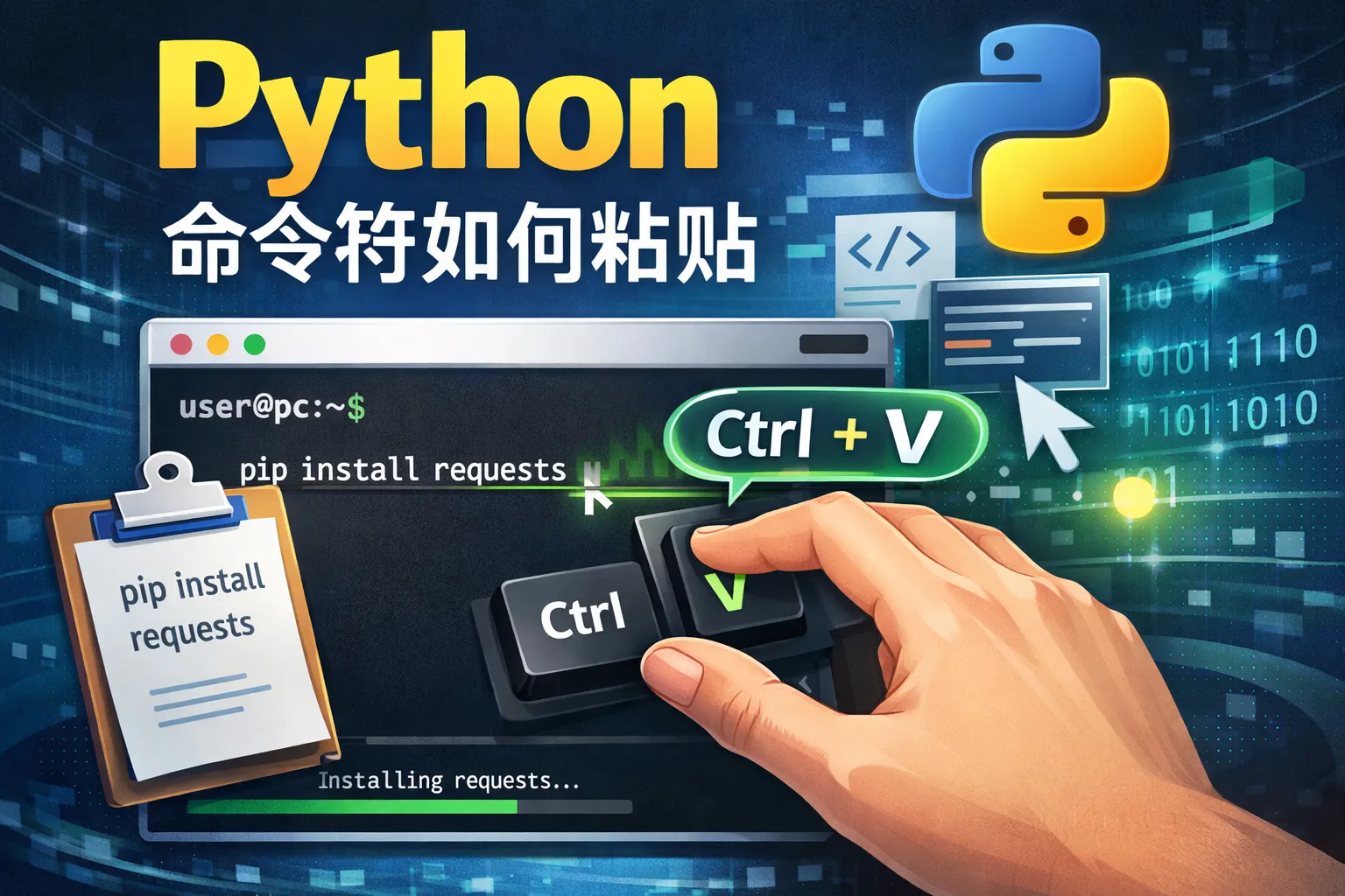 python命令符如何粘贴