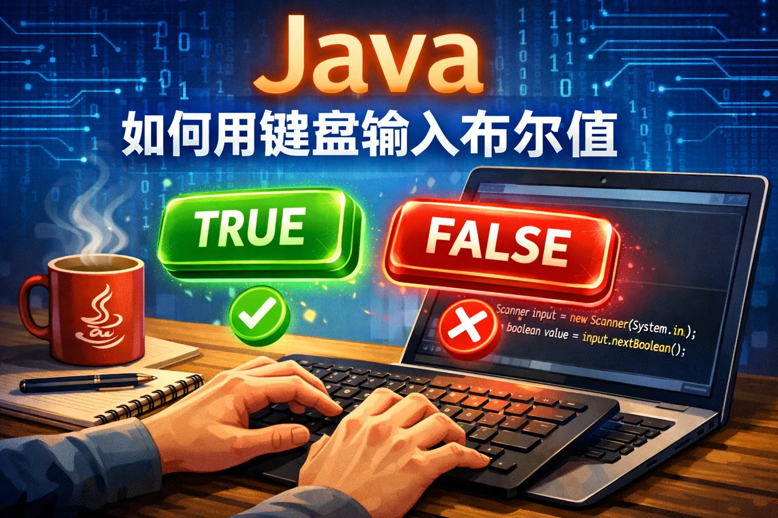 Java如何用键盘输入布尔值