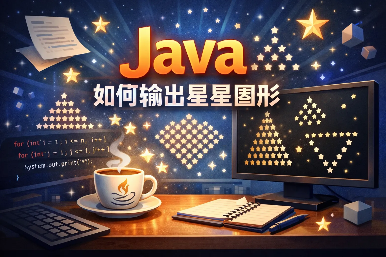 java 如何输出星星图形