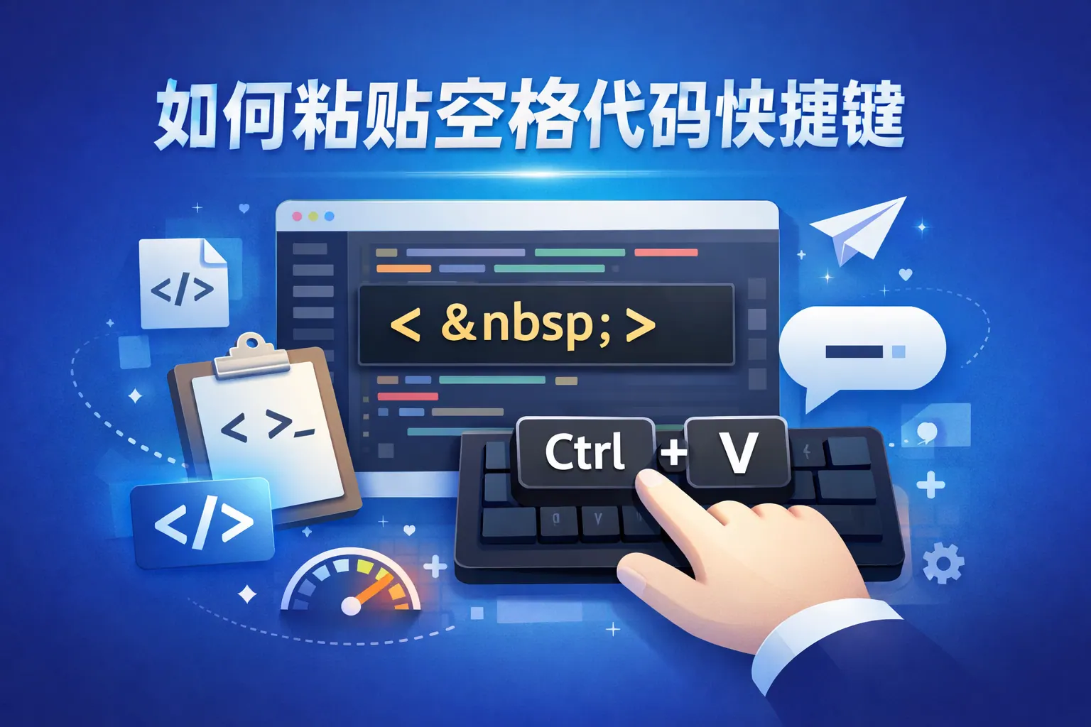 如何粘贴空格代码快捷键