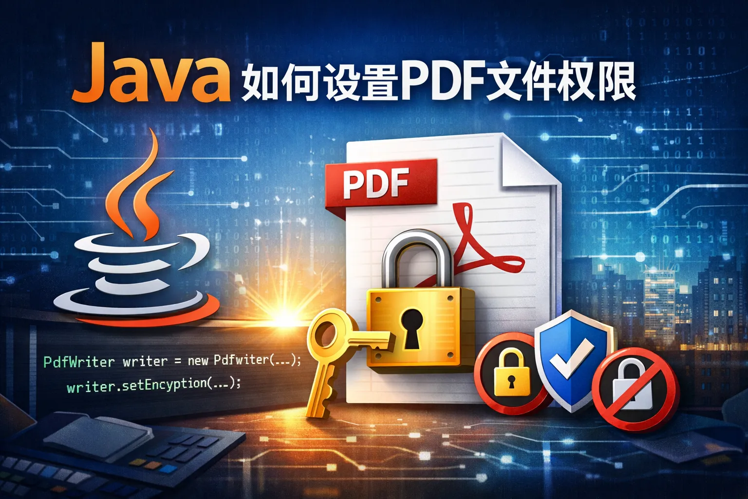 java如何设置pdf文件权限