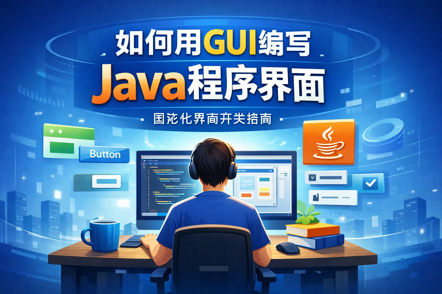 如何用GUI编写java程序界面
