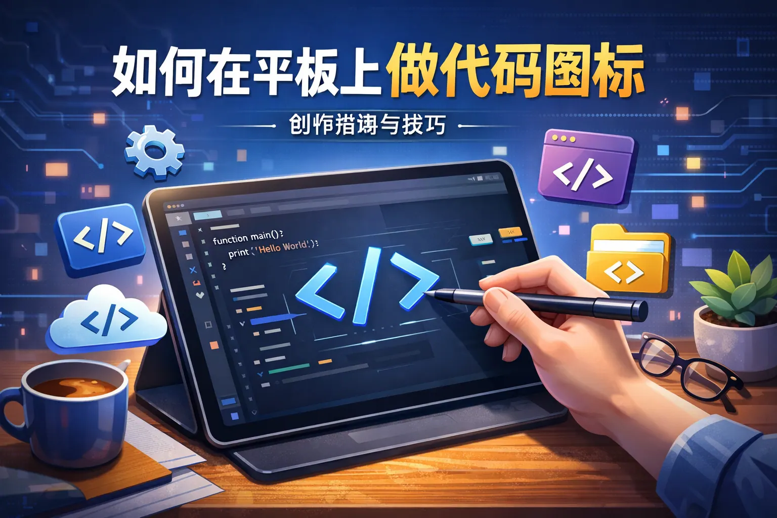 如何在平板上做代码图标