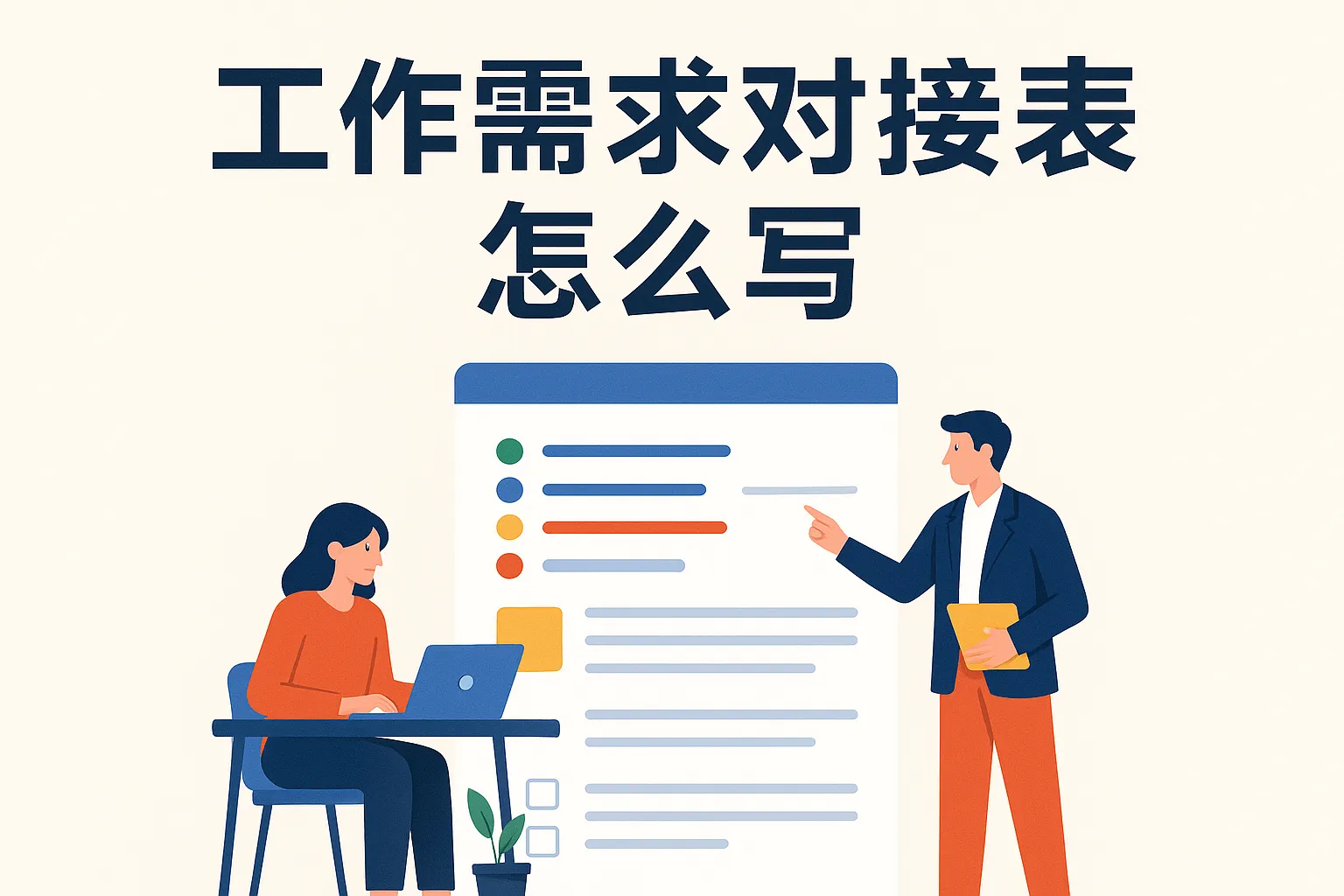 工作需求对接表怎么写