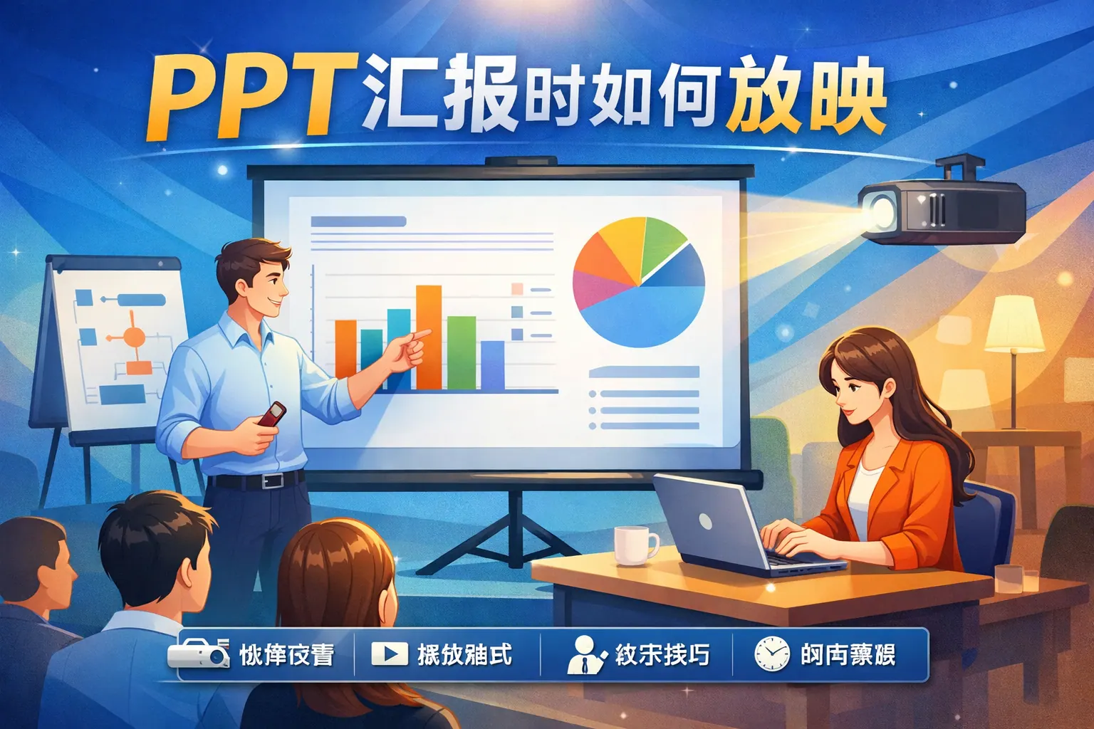 ppt汇报时如何放映