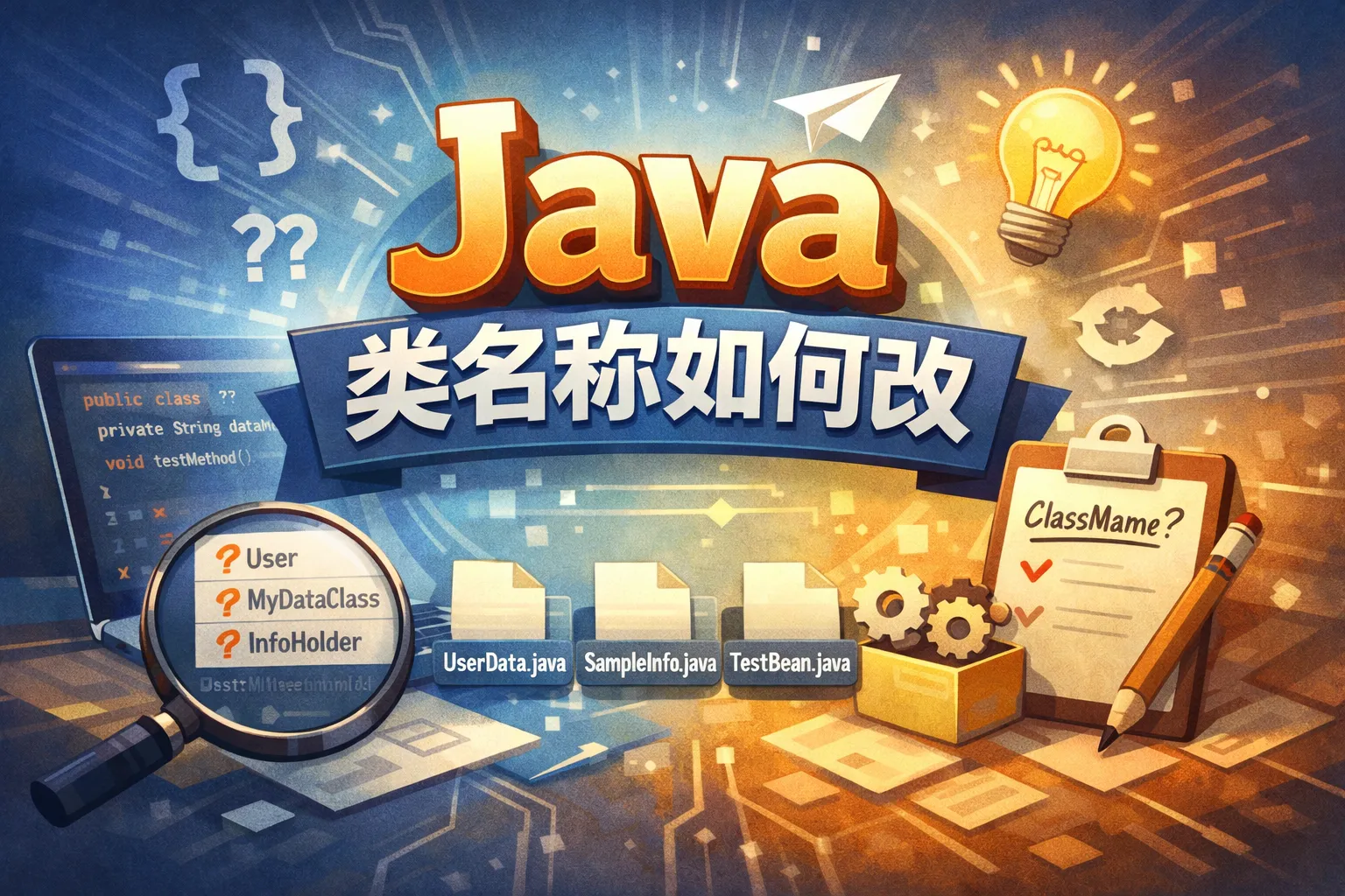 java类名称如何改