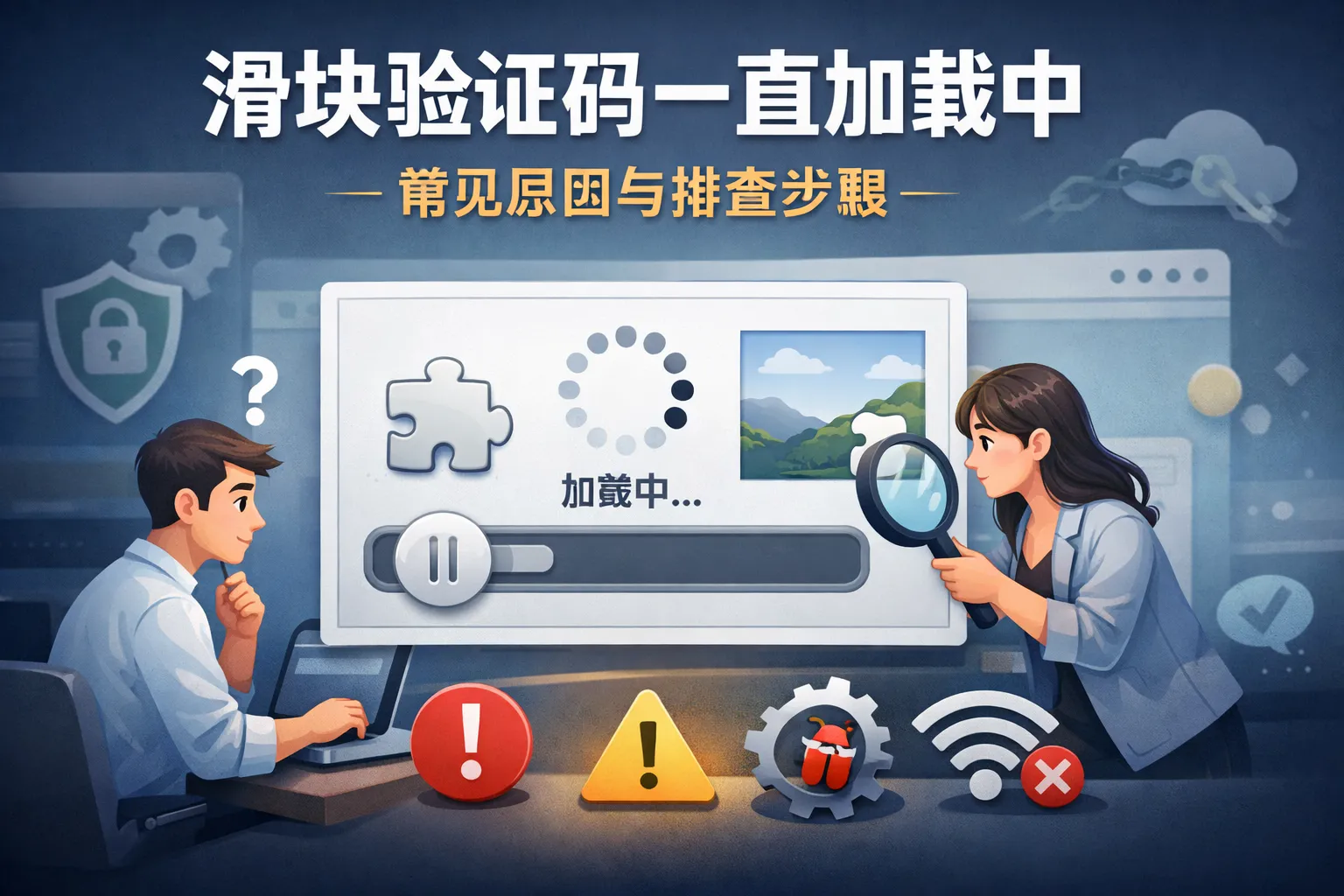 滑块验证码一直加载中:常见原因与排查步骤