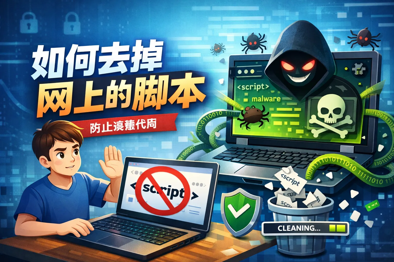 如何去掉网上的脚本