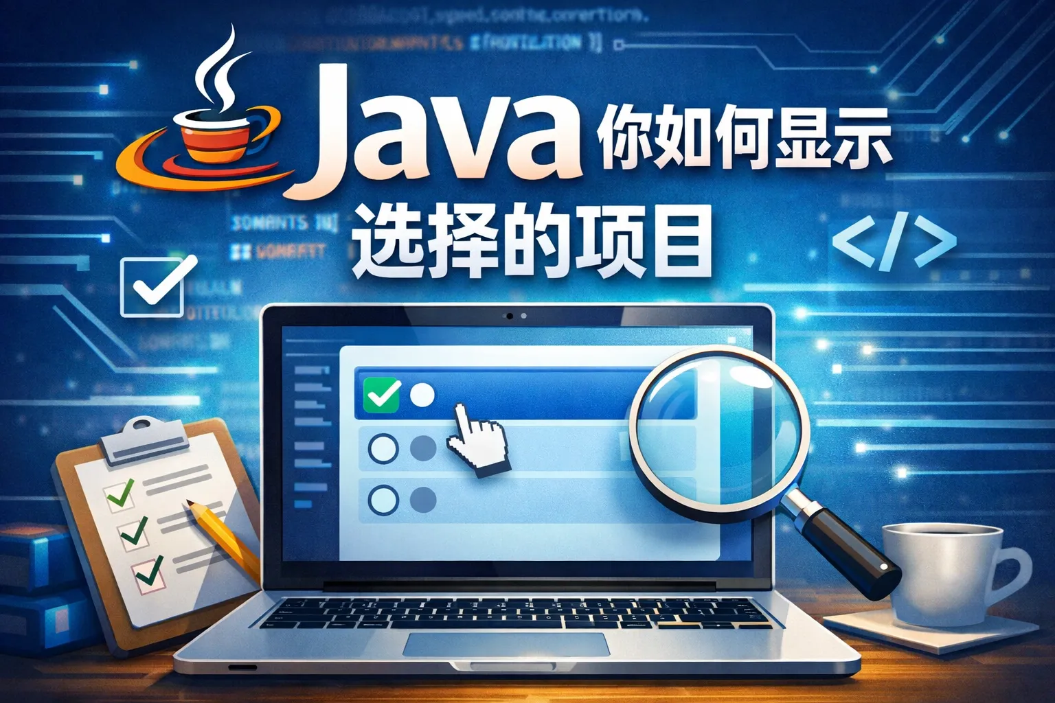 java你如何显示选择的项目