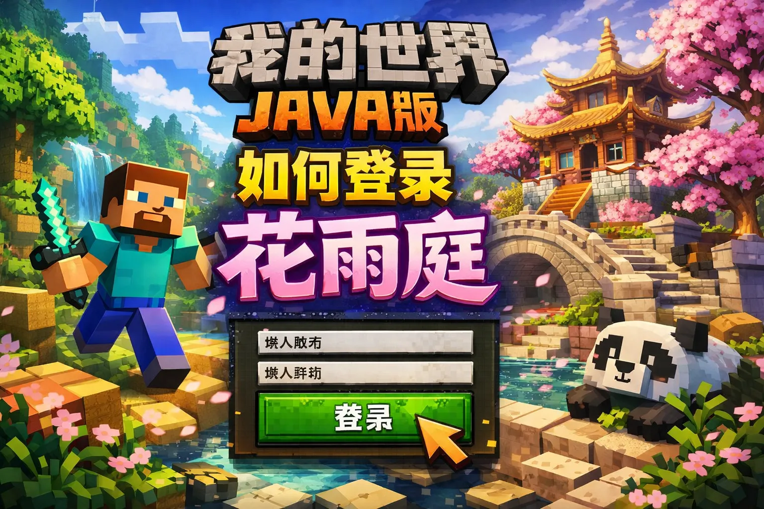 我的世界java版如何登录花雨庭