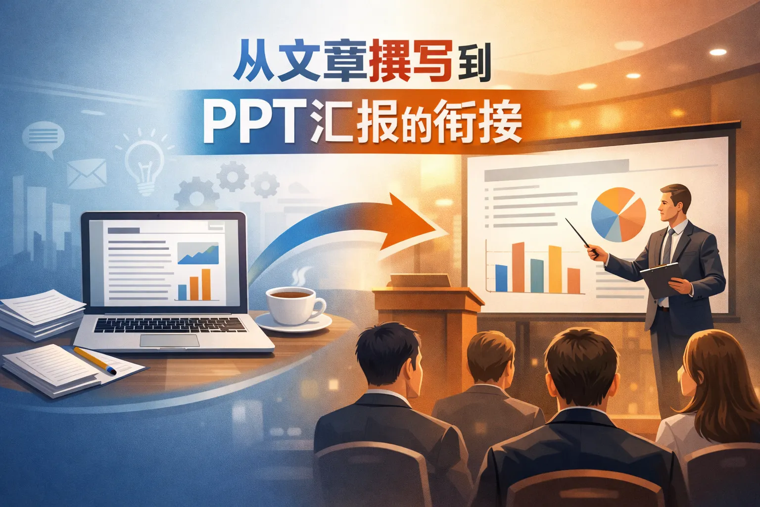 ppt汇报上下如何衔接