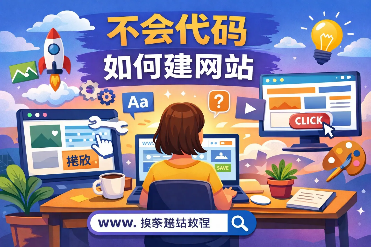 不会代码如何建网站