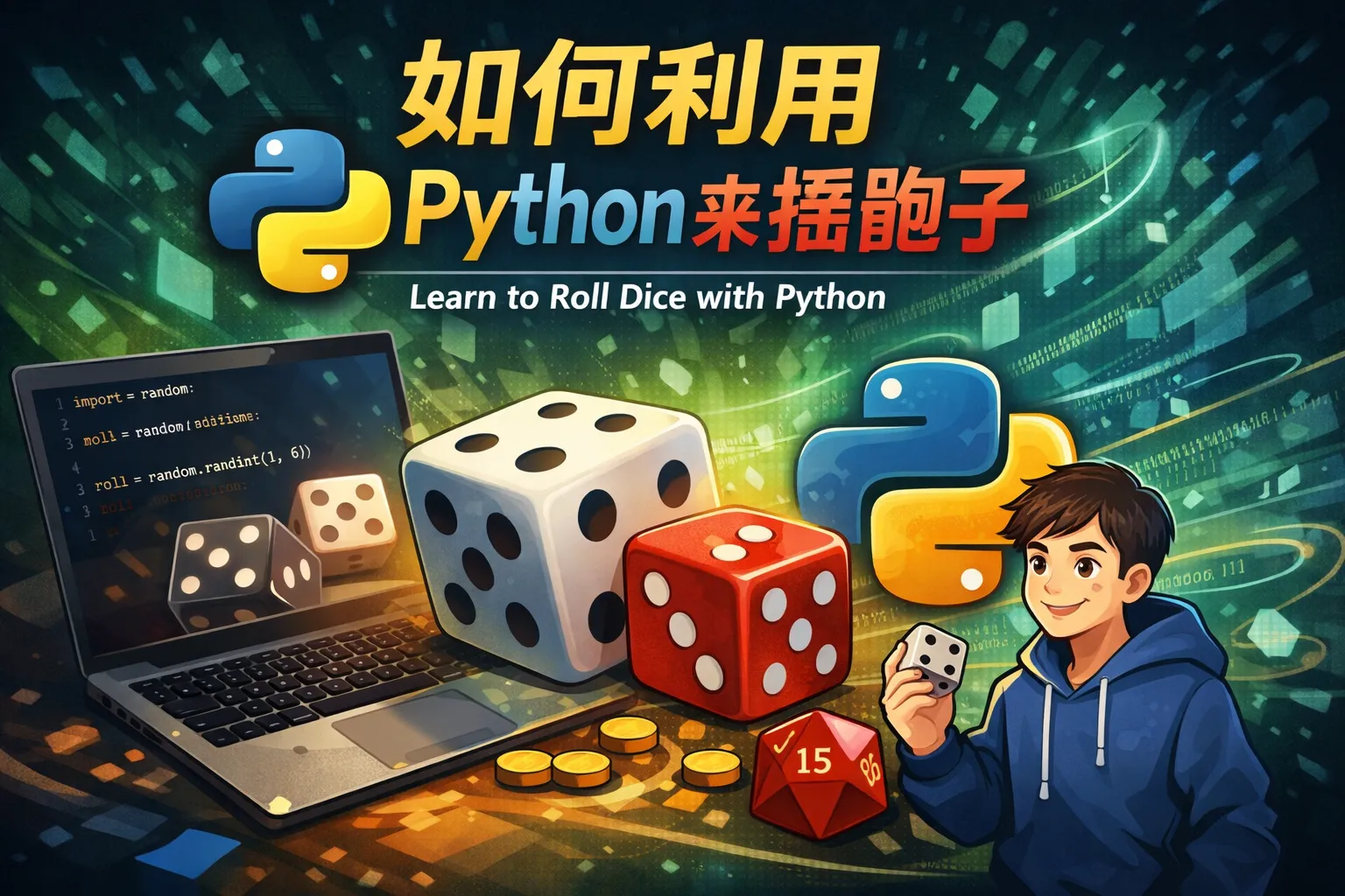 如何利用python来摇骰子