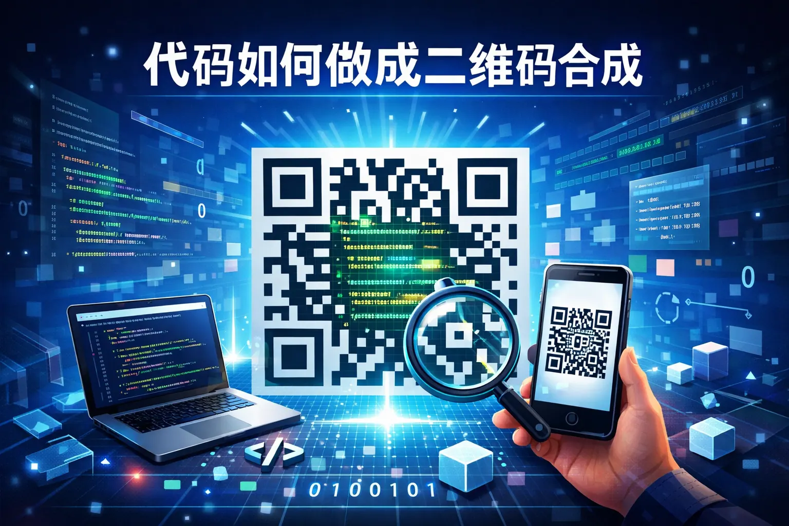 代码如何做成二维码合成