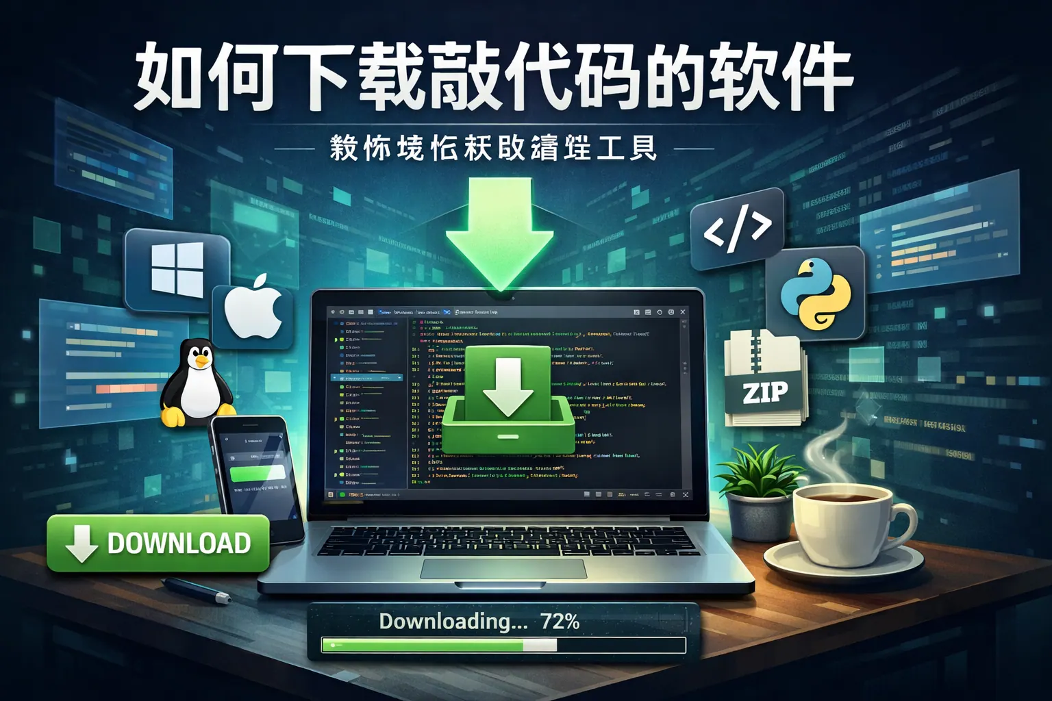如何下载敲代码的软件