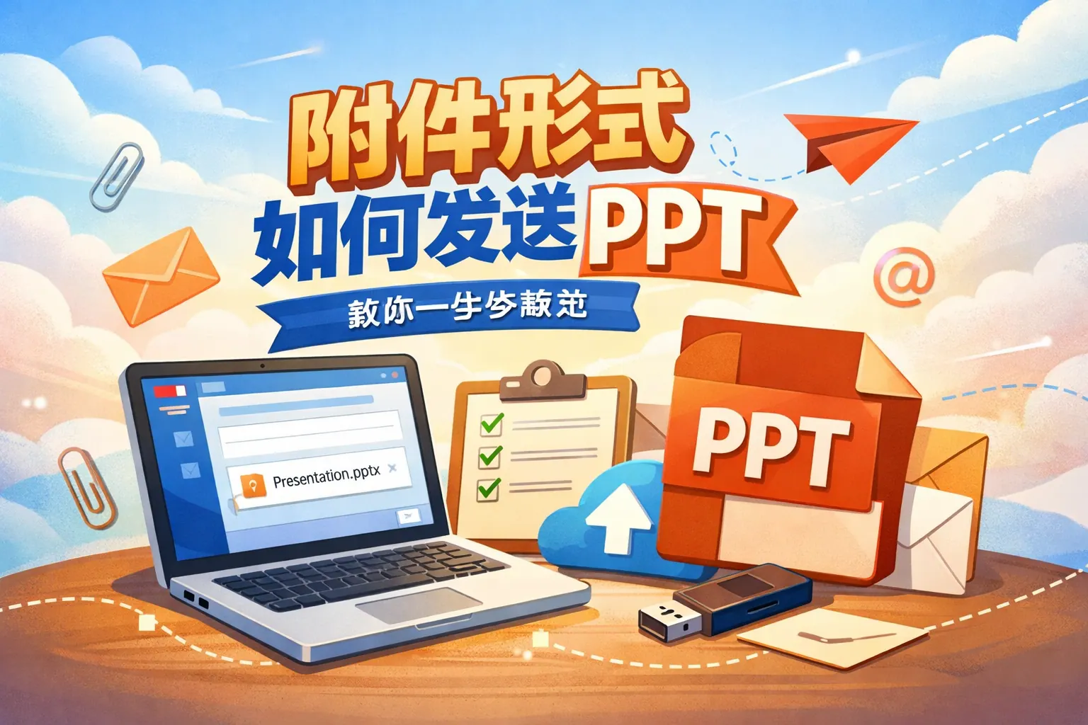 附件形式如何发送ppt
