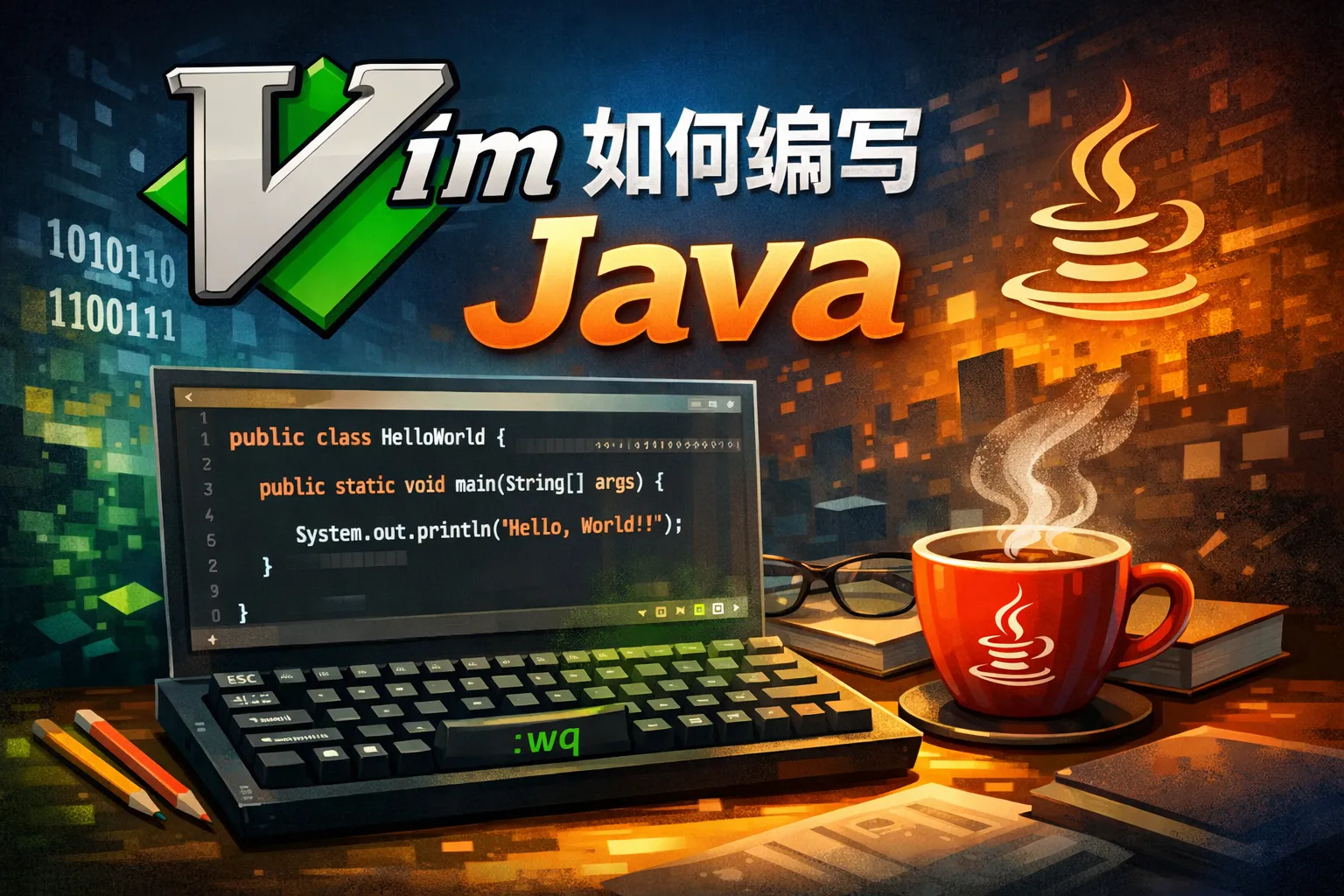 vim如何编写java