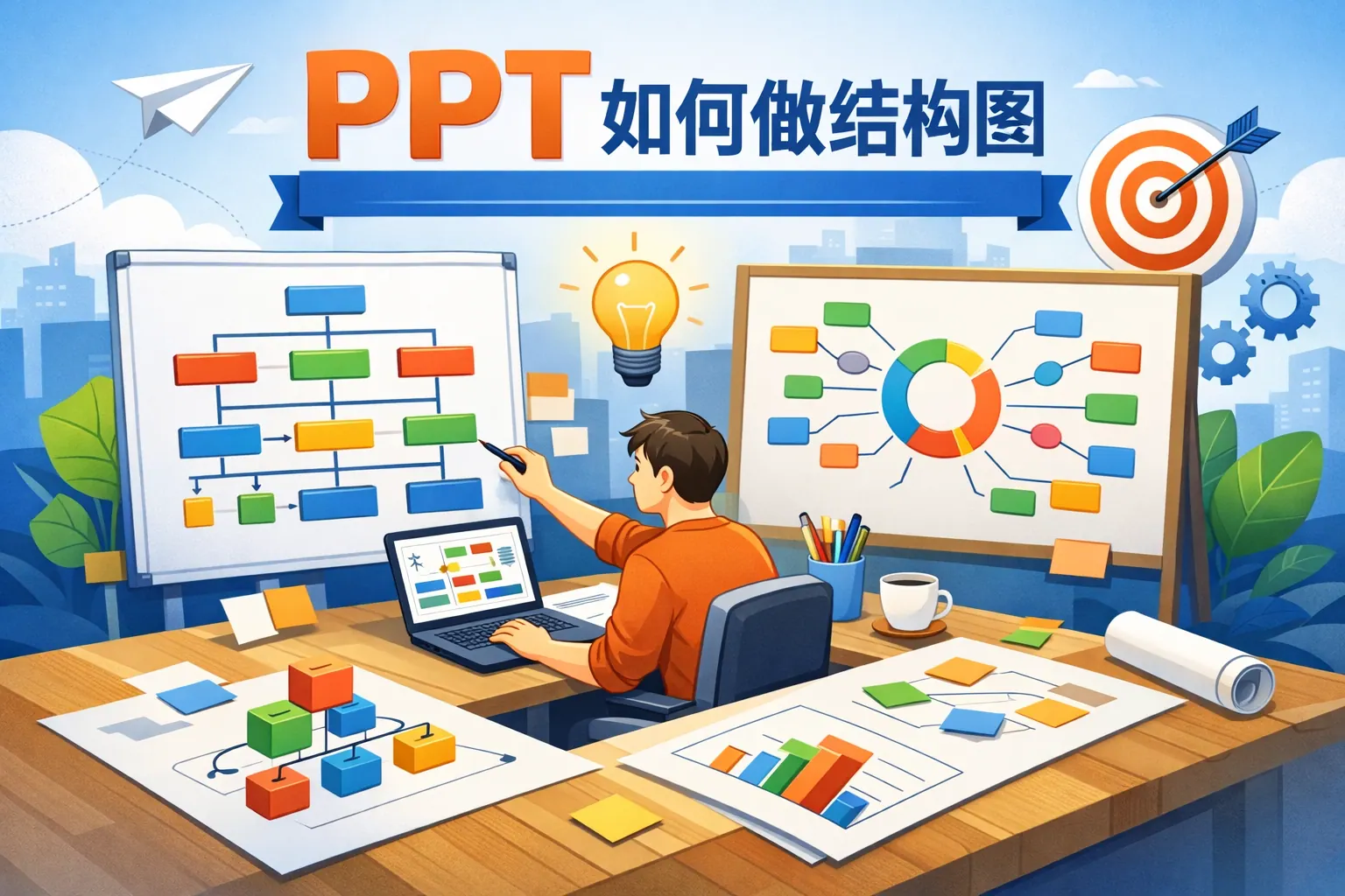 ppt 如何做结构图