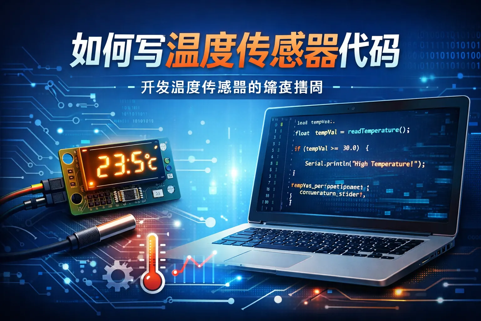 如何写温度传感器代码