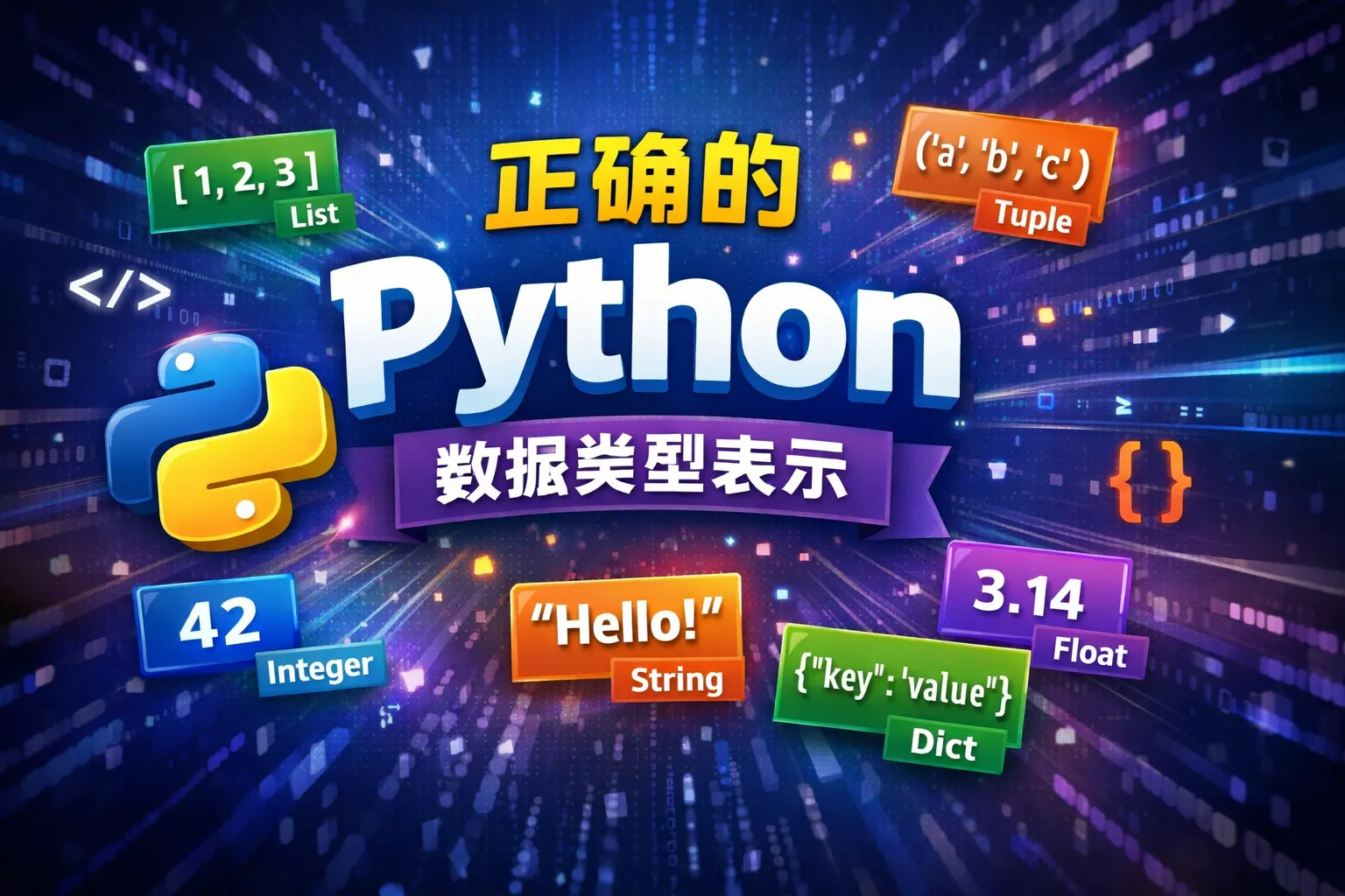 正确的python数据类型表示