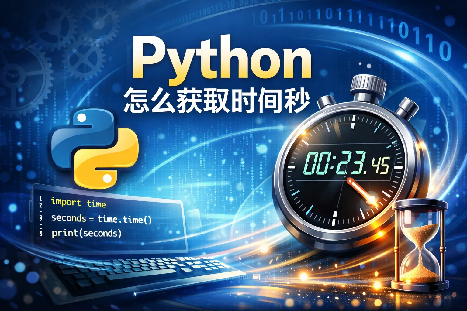 python怎么获取时间秒