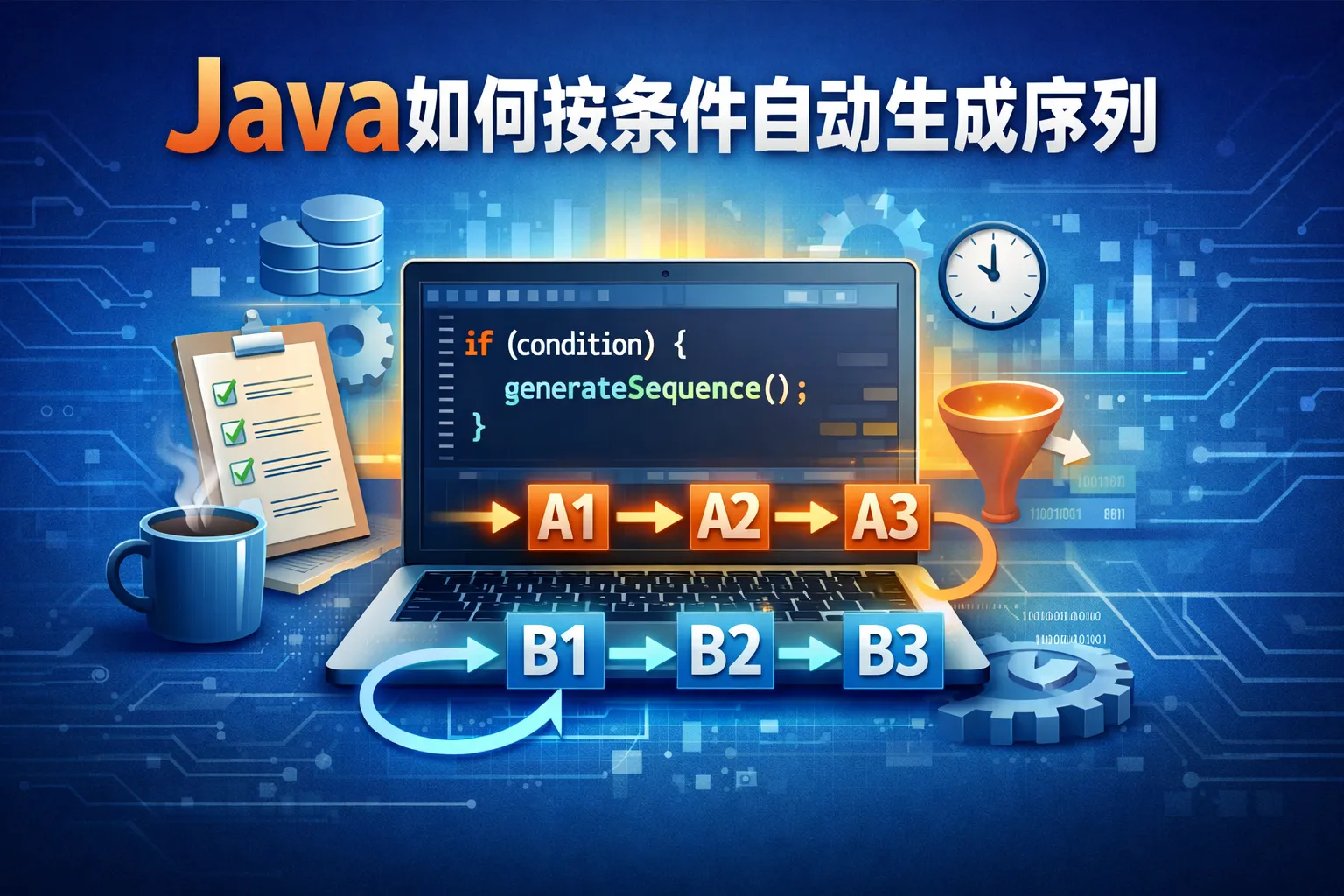 java如何按条件自动生成序列