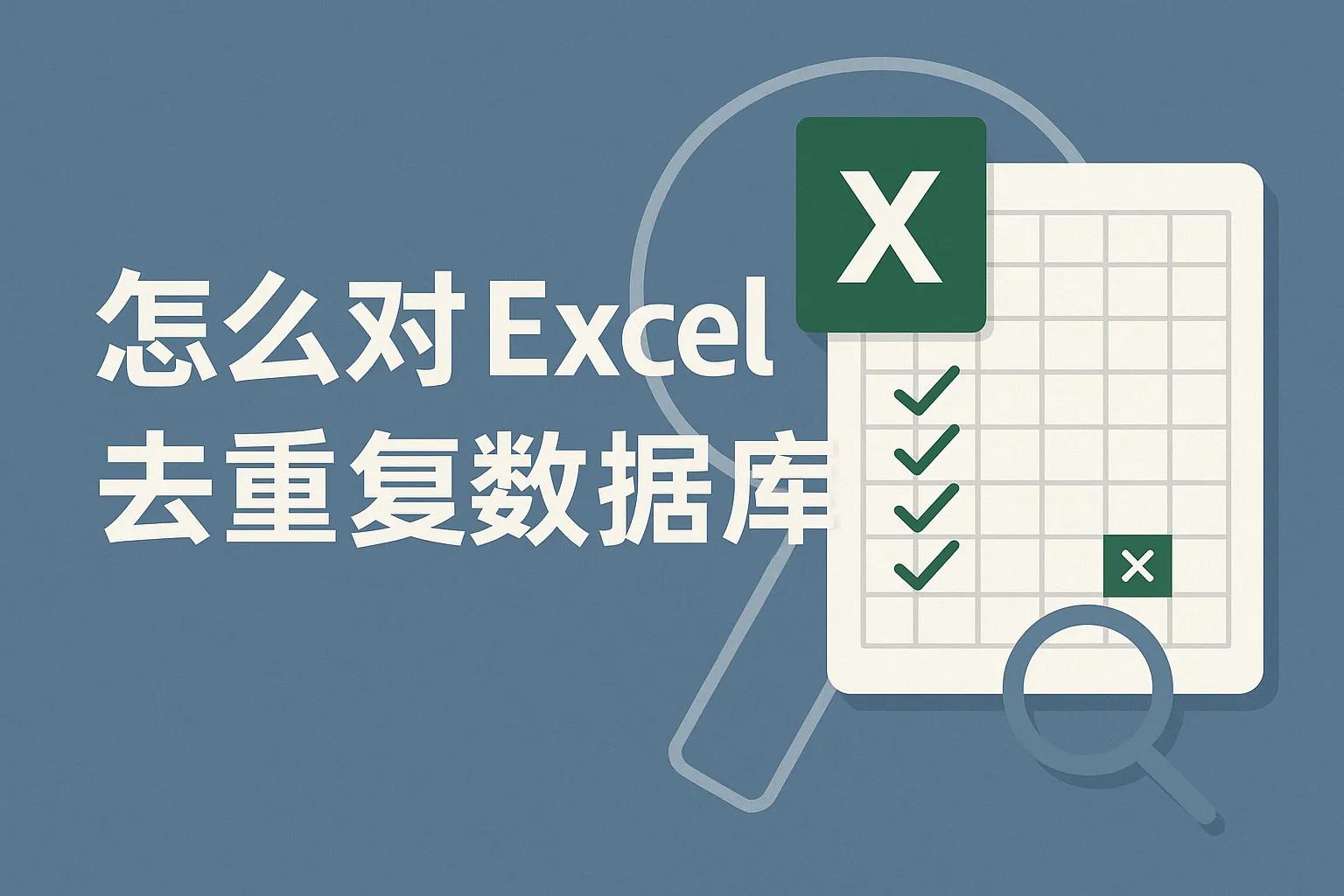 怎么对excel去重复数据库
