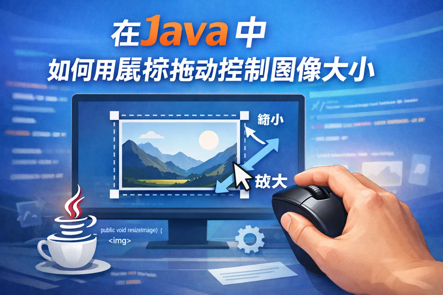 在java中如何用鼠标拖动控制图像大小