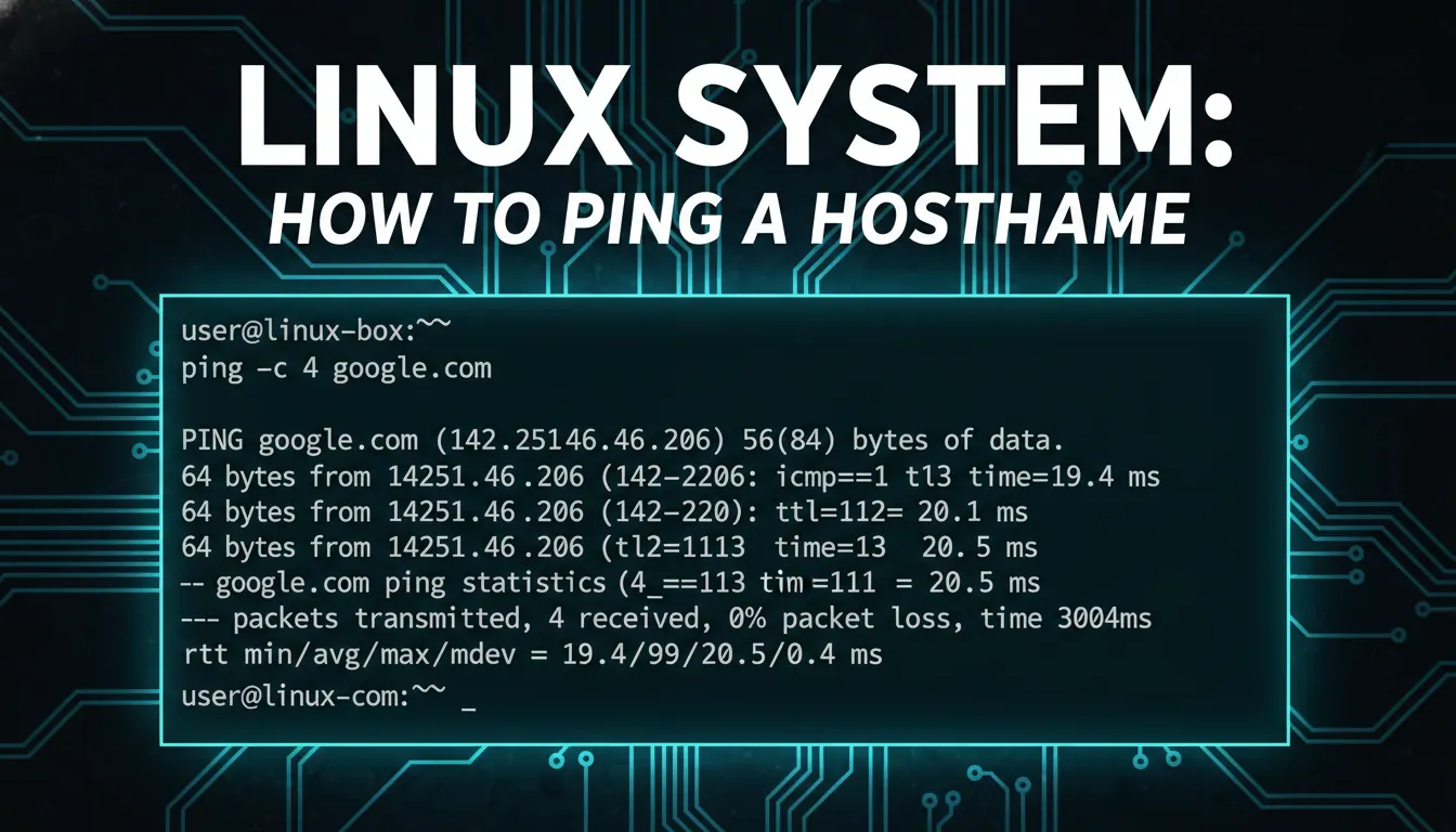 linux系统如何ping主机名