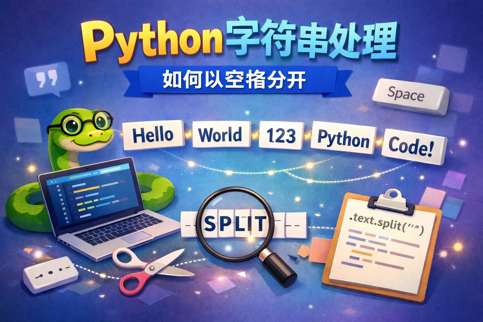 python字符串处理如何以空格分开