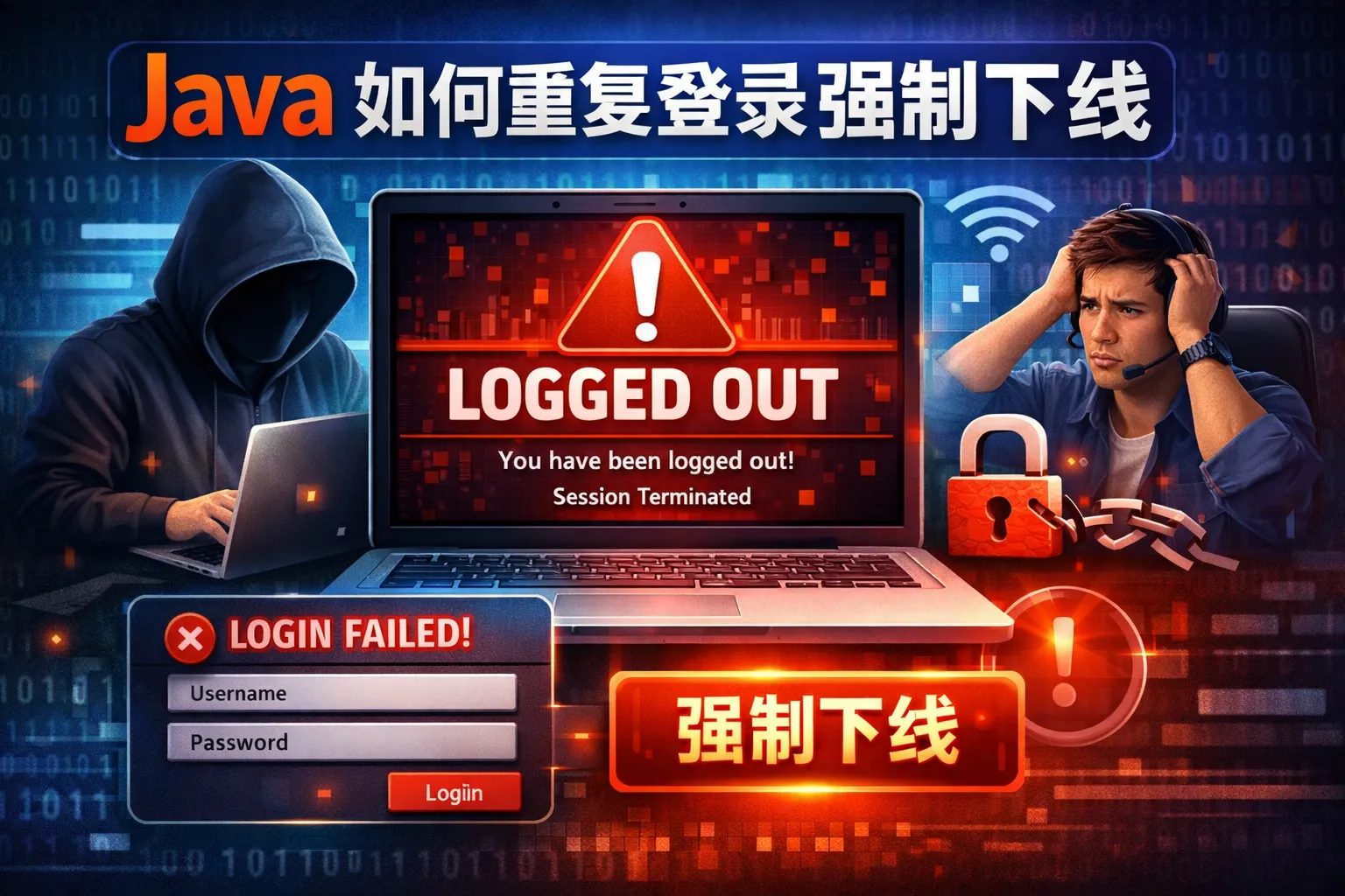 java如何重复登录强制下线