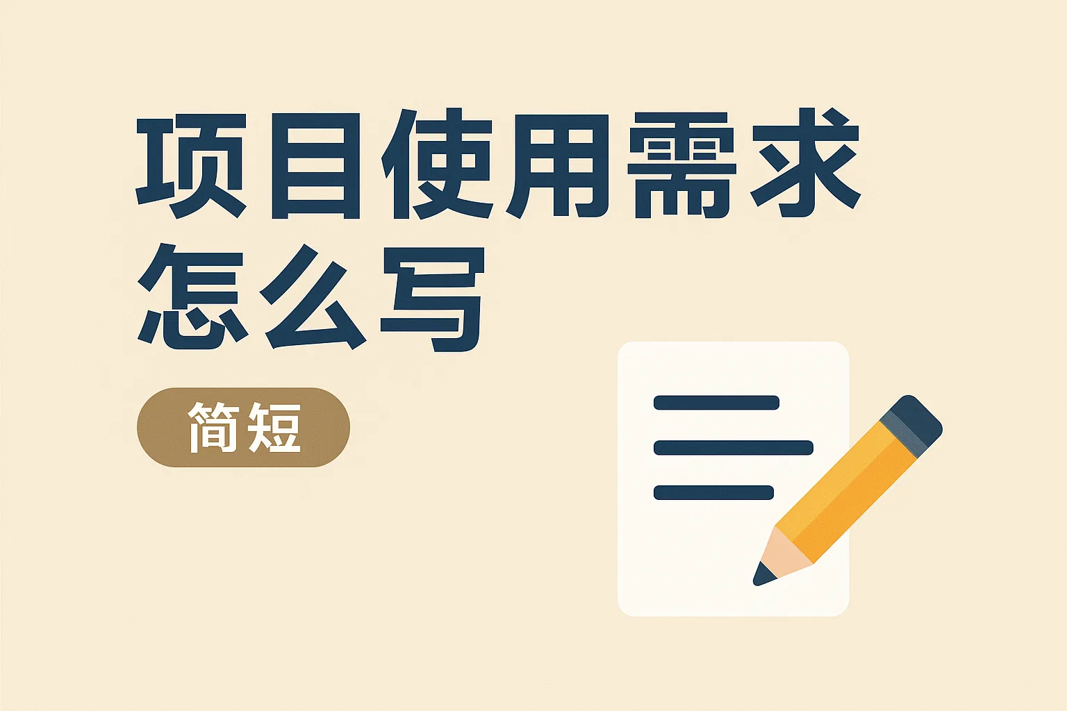 项目使用需求怎么写简短