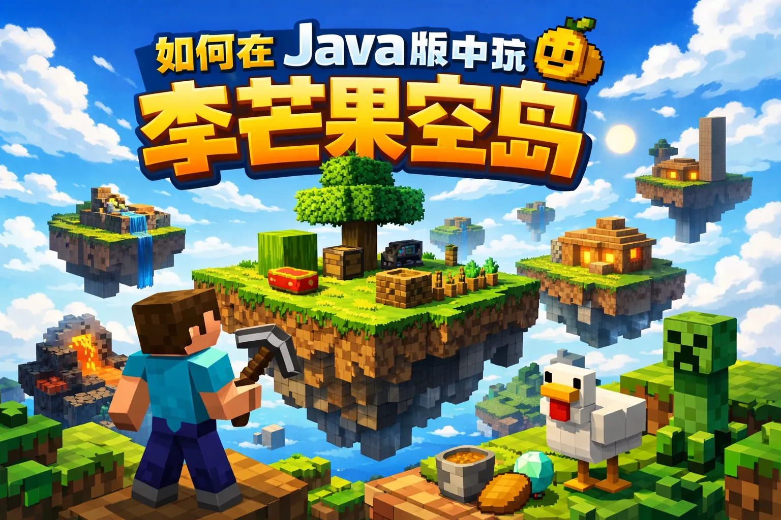 如何在java版中玩李芒果空岛