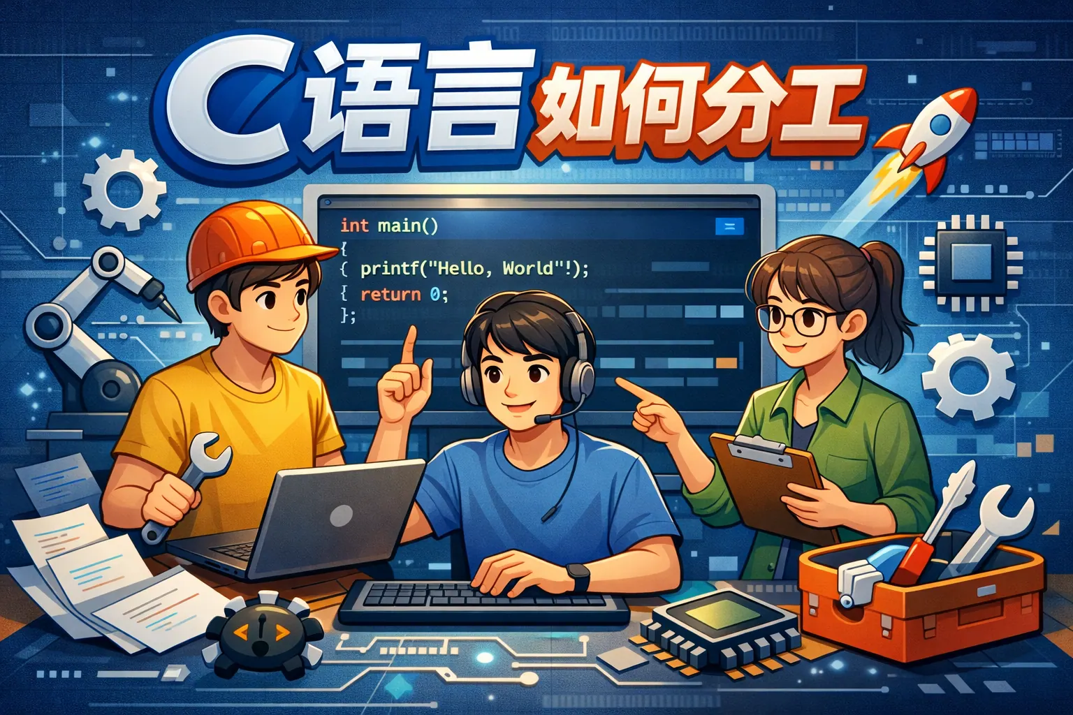 c语言如何分工