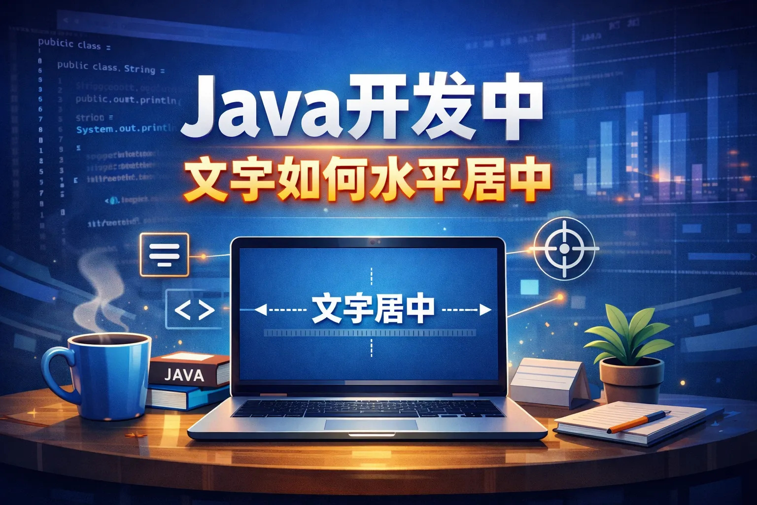 java开发中文字如何水平居中