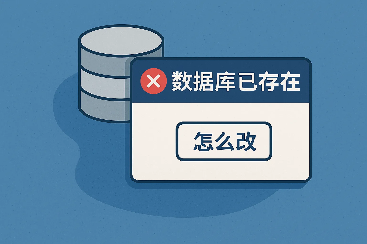 数据库已存在怎么改