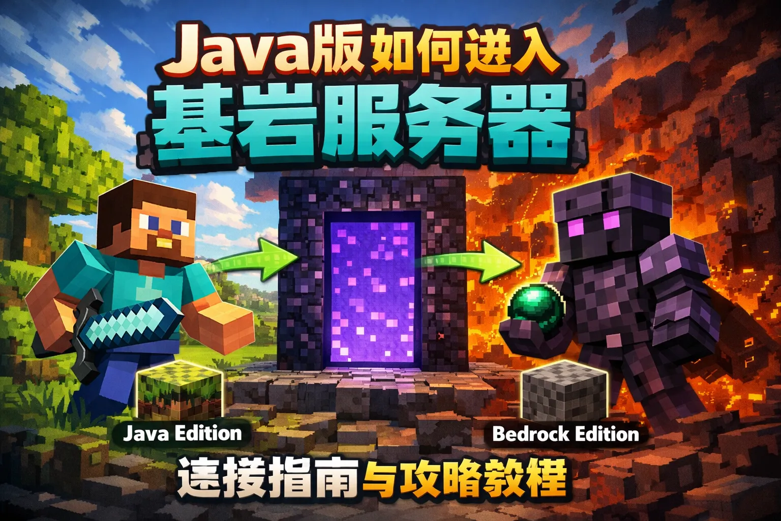 java版如何进入基岩服务器