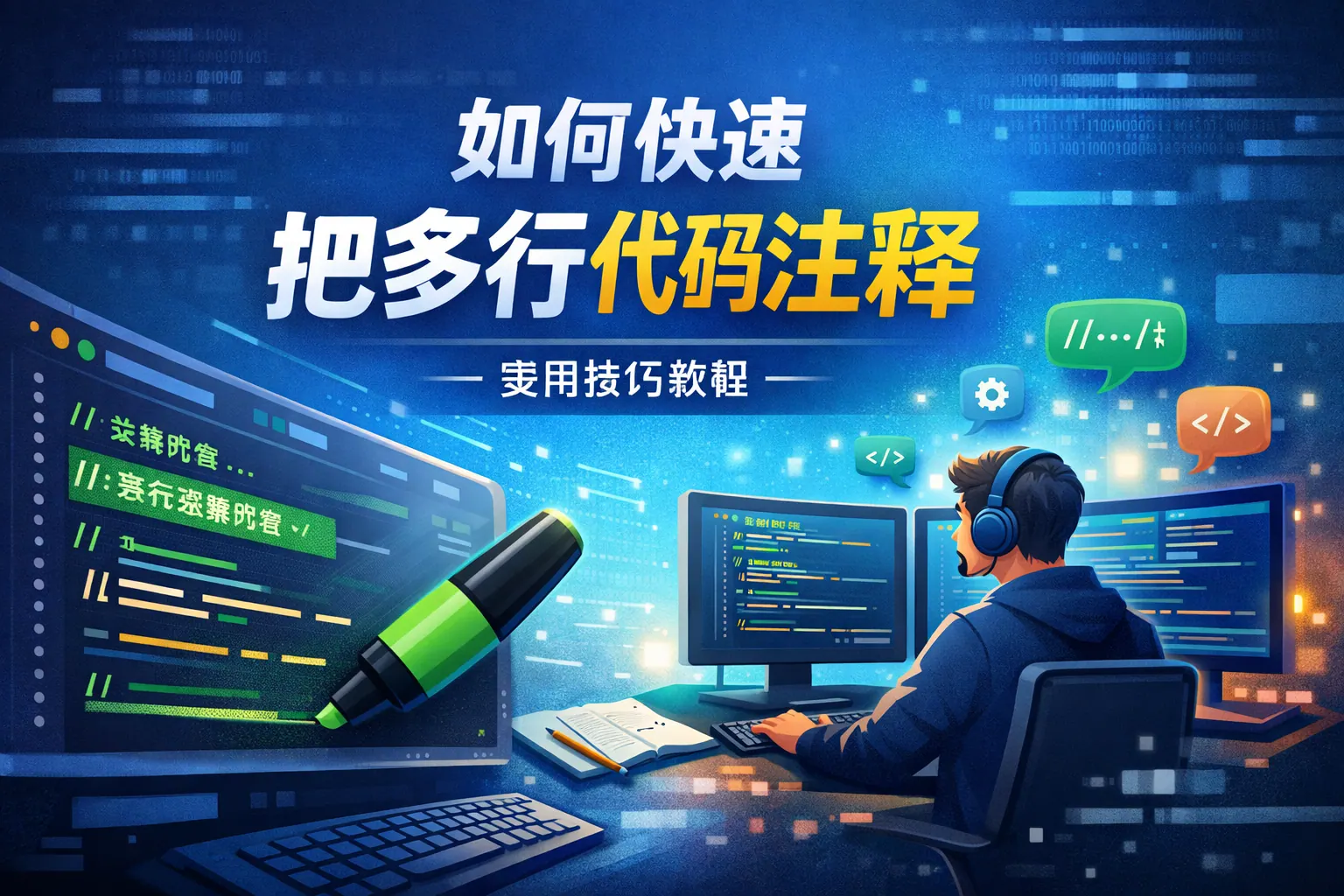 如何快速把多行代码注释