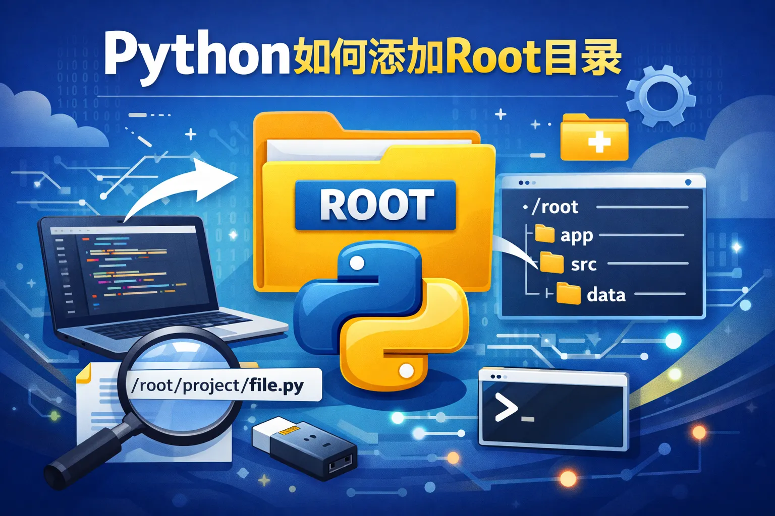 python如何添加root目录