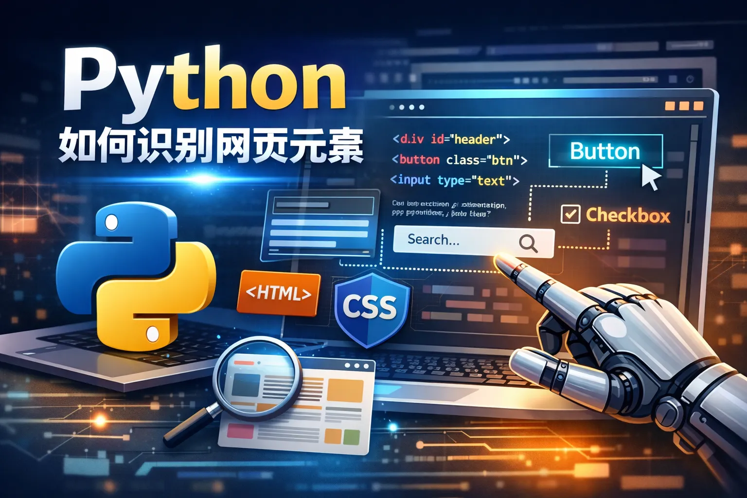 python如何识别网页元素