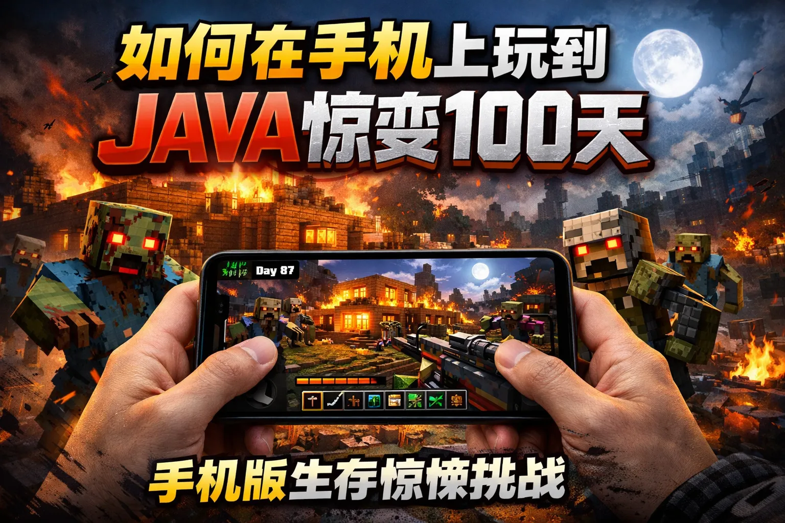 如何在手机上玩到java惊变100天
