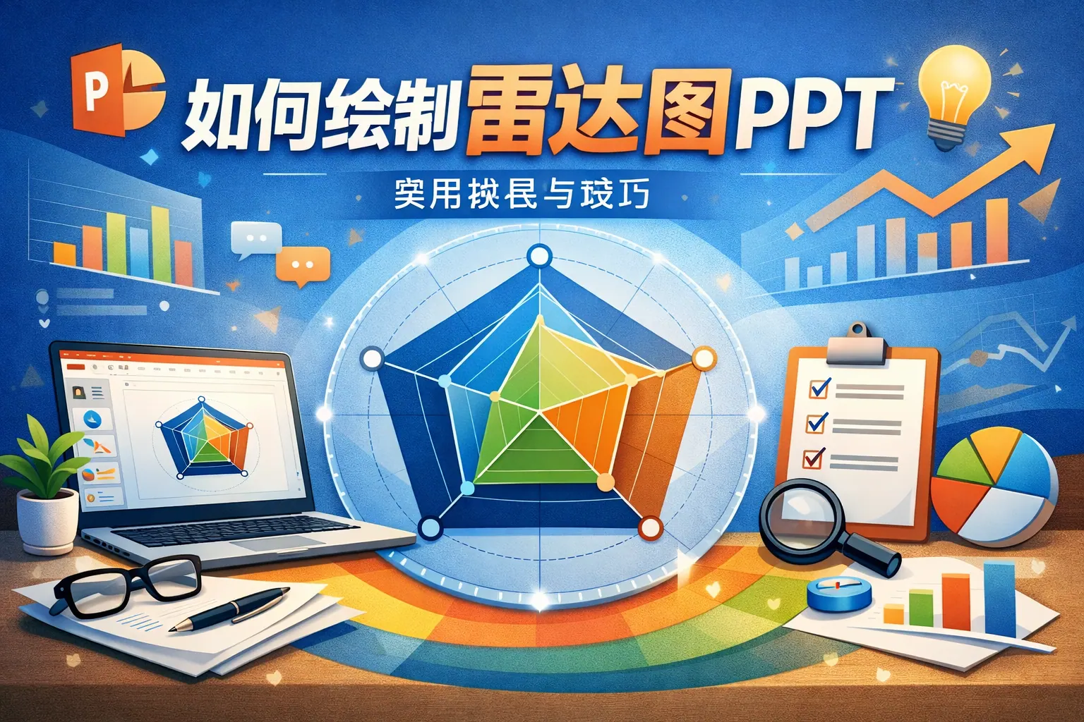 如何绘制雷达图ppt