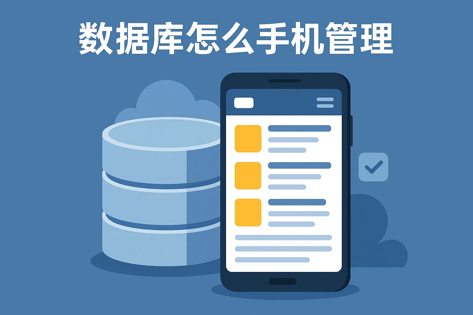 数据库怎么手机管理系统