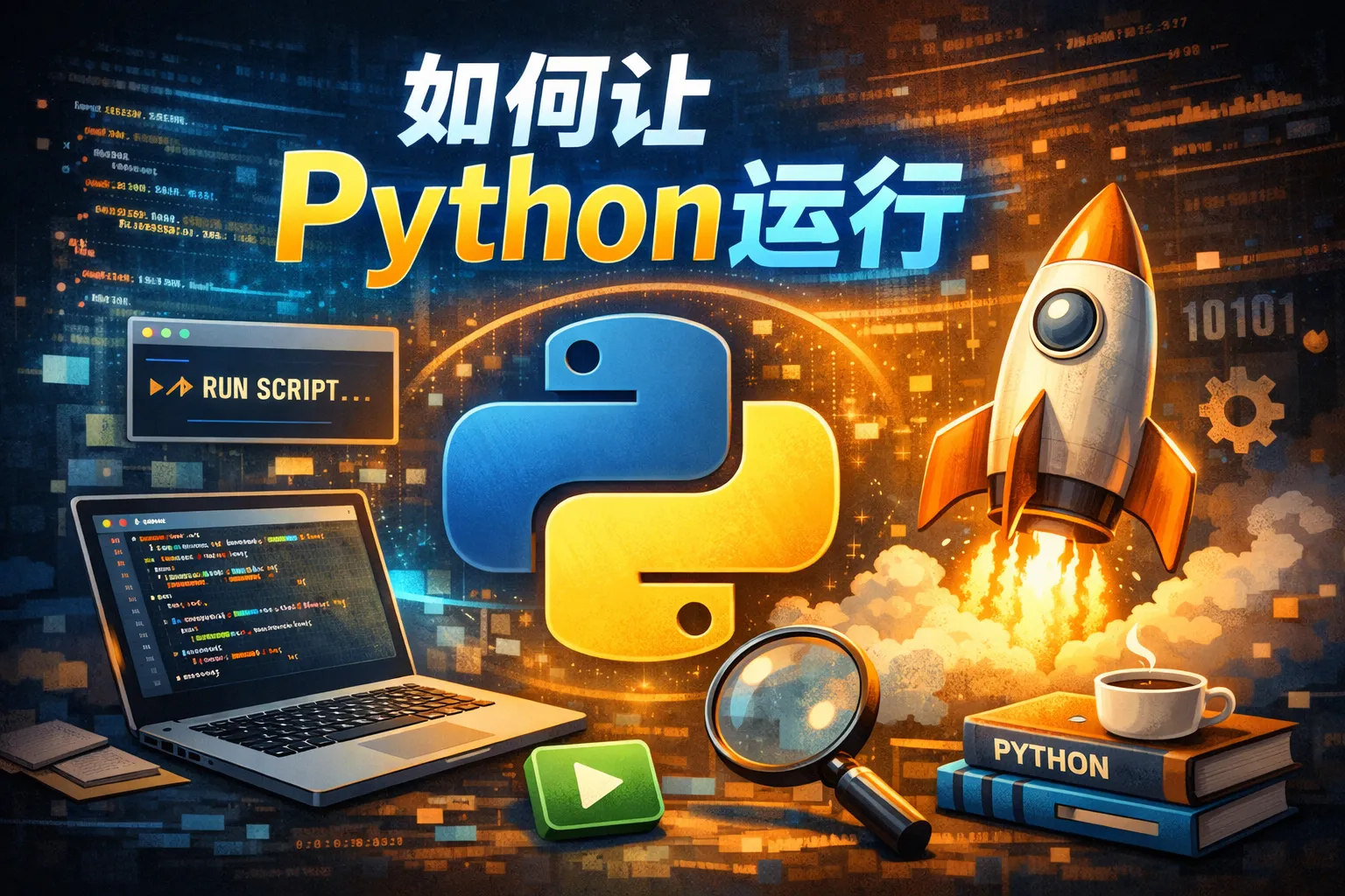 如何让python运行