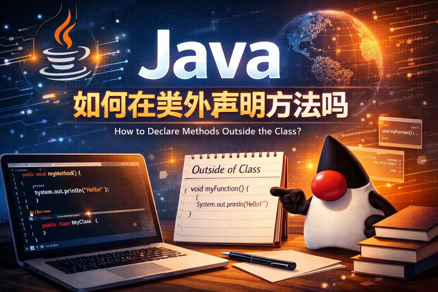 java如何在类外声明方法吗