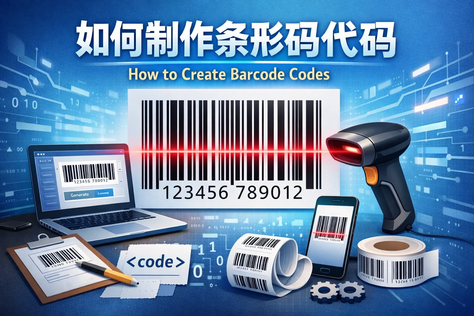 如何制作条形码代码